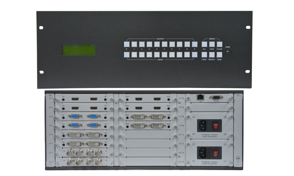 TR-C8SM1600 混合無縫矩陣4U主機框